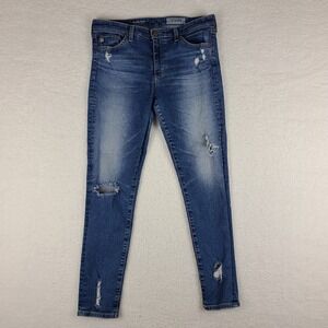 AG Adriano Goldschmied Jeans Womens‎ 31 The Middi Ankle Legging Medium Wash Blue